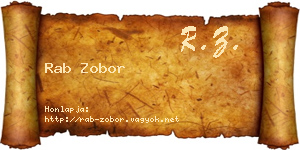 Rab Zobor névjegykártya